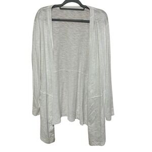 Chico's 2XL (4) White Lightweight Open Front Cardigan Sweater Minimalist Classic